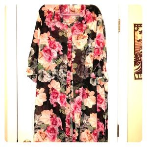 Calvin Klein Floral Shirt Dress/Top